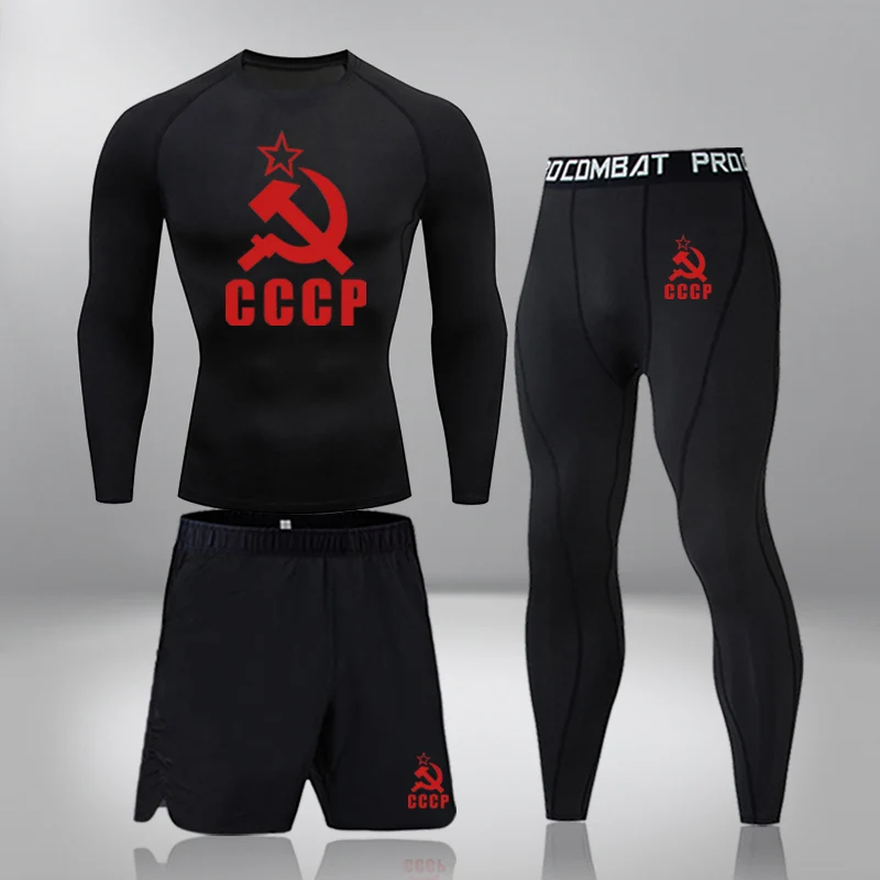 Herren Thermo Unterwäsche Set MMA Trainings anzug Fitness Leggings Basis Kompression Fitness studio Sporta nzug Hosen Rash guard Kleidung Marke Shirt