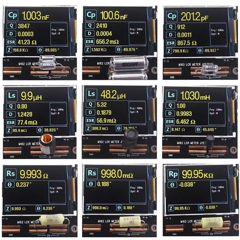 Classic-M162 LCR Meter DIY Kit With Acrylic USB Module, Fully Automatic Ranging Inductance Resistance Capacitance Measurement,