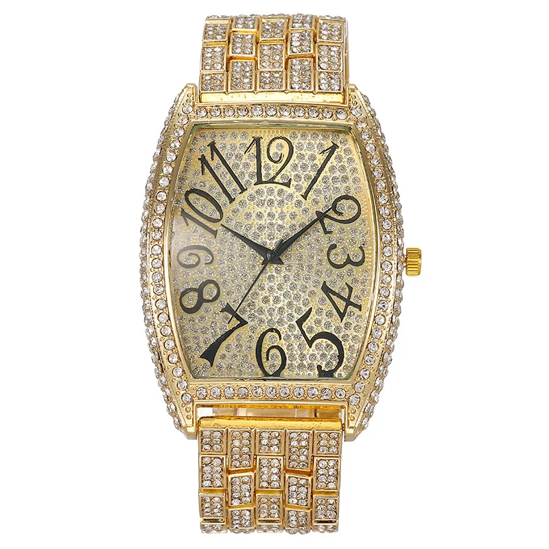 Women's Digital Full Diamond Large Dial Quartz Watch Fashion Wristwatch for Ladies  Daily Wear Girl Gifts Casual Female Watches
