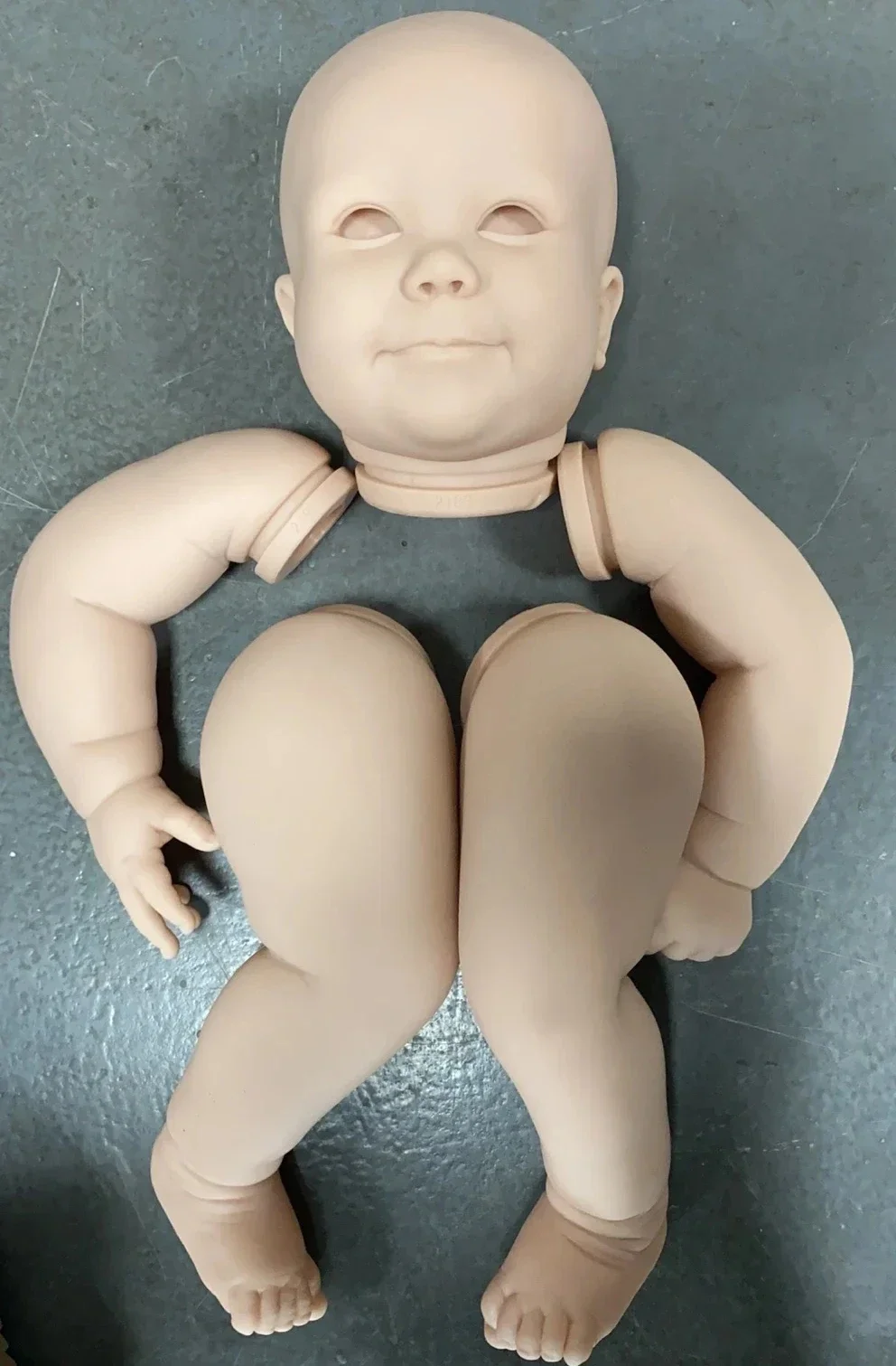 DLS 23Inch Reborn Doll Kit Lifelike 3 Month Awake/Sleeping Toddler Unpainted Unfinished Doll Parts DIY Blank Doll Kit