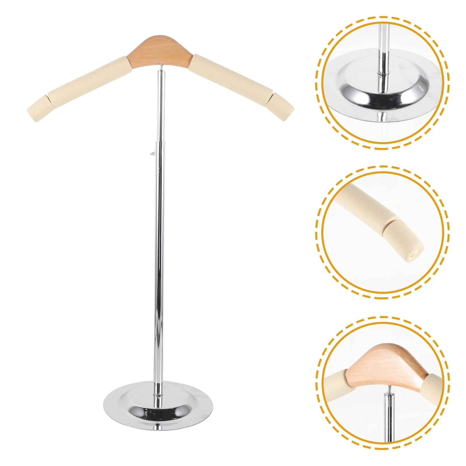 

T-shaped Kids Clothing Rack Girl Boy Dress Stand Clothes Holder Retail Coat Hangers Home Display Stainless Steel Base