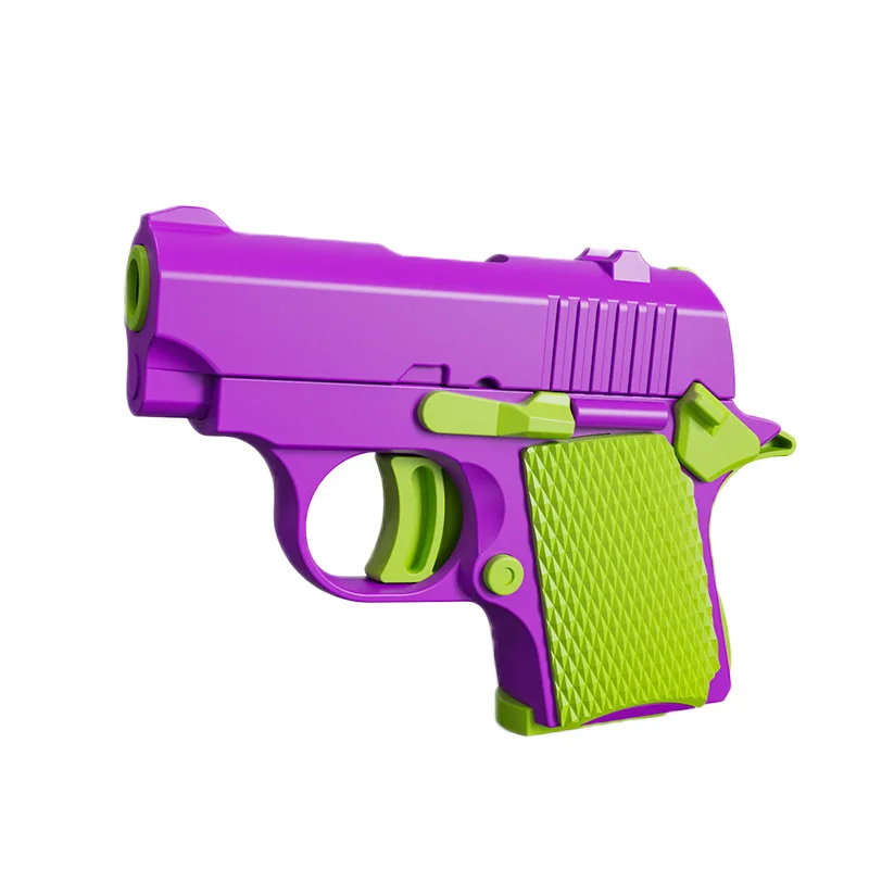 Pistola de rábano pequeña de gravedad de impresión 3D, modelo impreso en 3d, Mini pistola Fidget Toy, no puede disparar, descompresión, alivio del estrés, juguete para niños, regalo