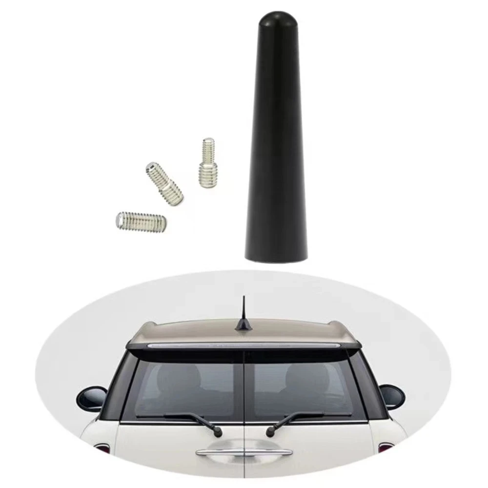 

Mini Short Vehicle Accessories Strong Radio Roof Mount FM AM DAB Black 6.5cm Length Auto Universal with Screws Car Antenna R56