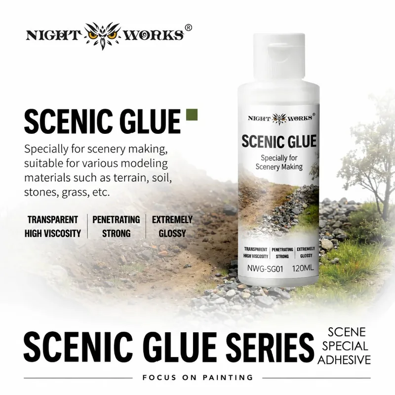 120ML Diorama Scene Glue Scenic Ballast Grass Fixing Adhesive Wetting Agent Surface Seal for Miniature Model Terrain Building