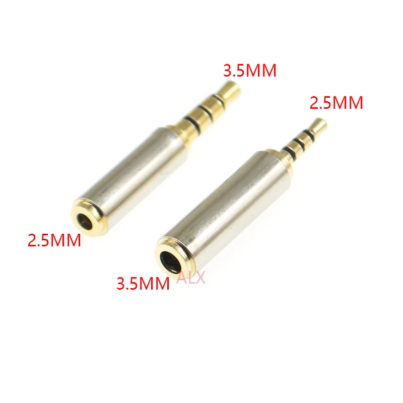 2Pcs 3.5mm to 2.5mm / 2.5 mm to 3.5 mm Adapter Converter Stereo Audio Headphone Jack