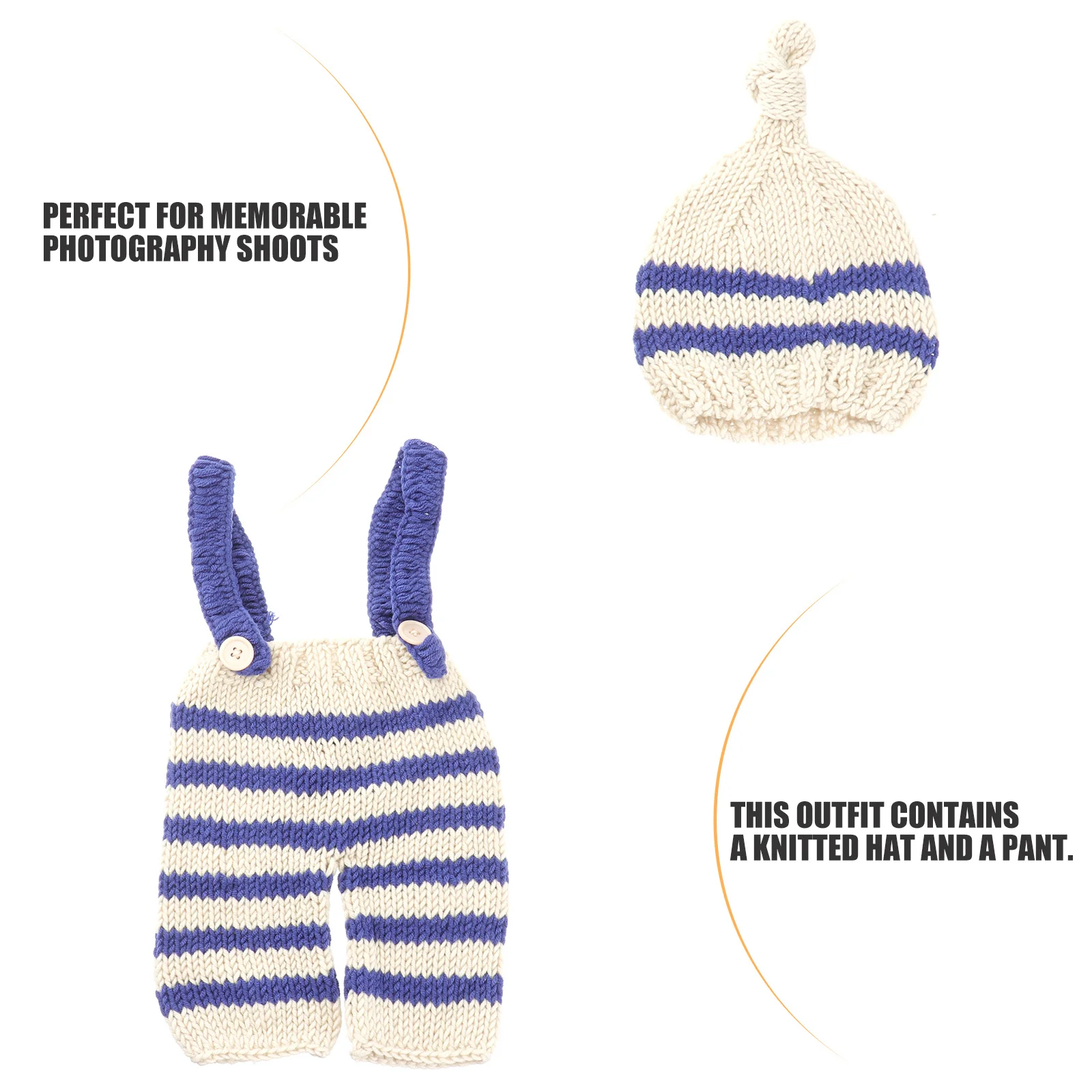مجموعة أزياء لحديثي الولادة من دعائم صور الأطفال المحبوكة يدويًا، مادة ممتازة لالتقاط الصور الفوتوغرافية التي لا تُنسى وحفلات العطلات #6