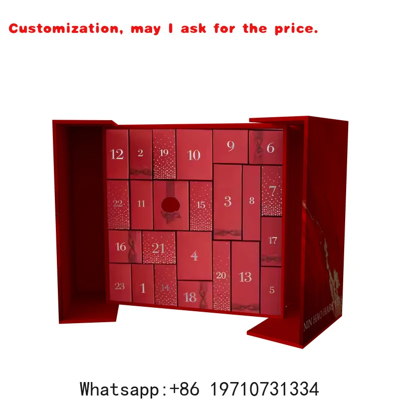custom.Custom Luxury Box With Foil Digital Printing Advent Calendar Perfume Chocolate Candy Gi