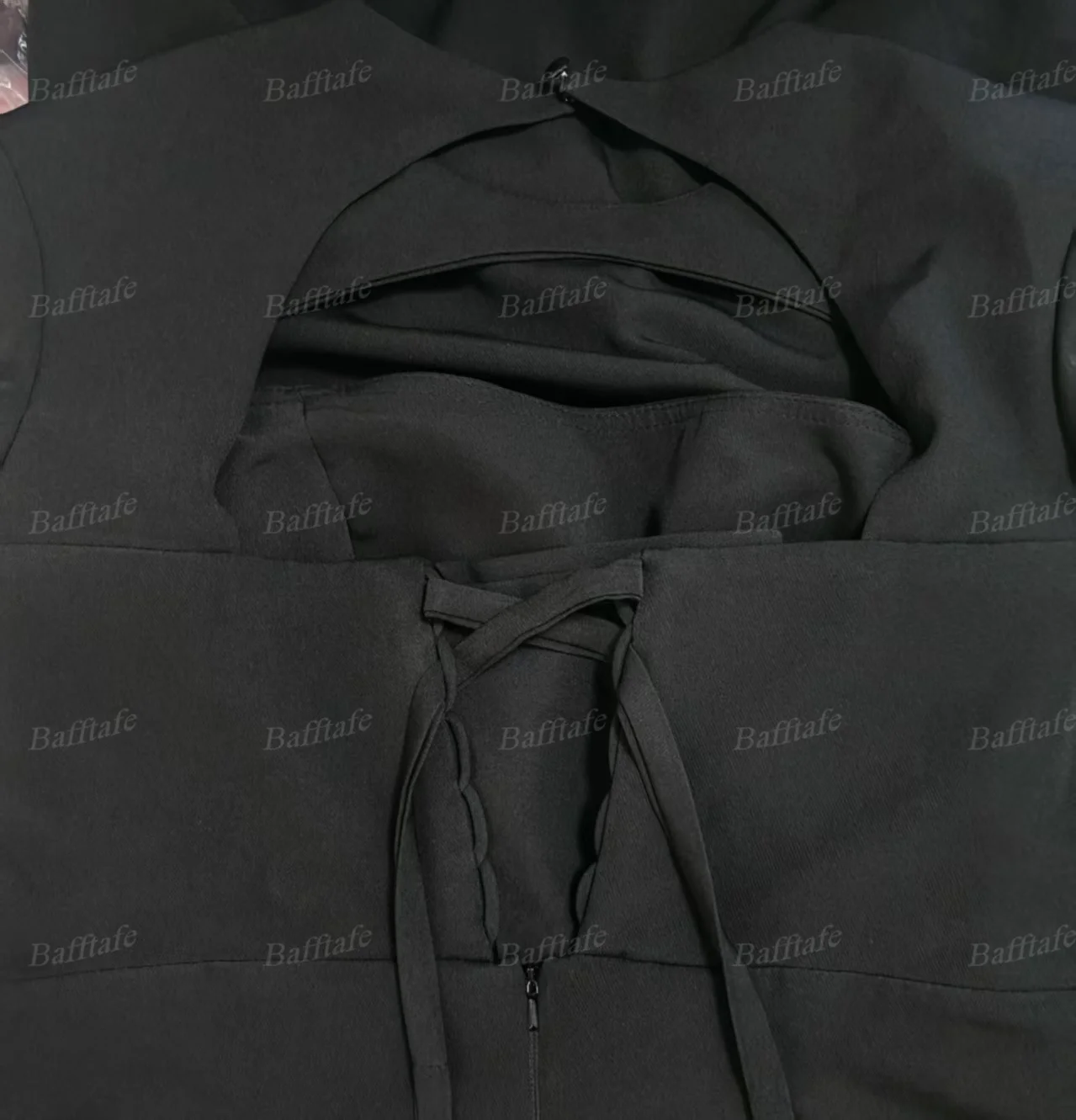 Maßgeschneiderte Meerjungfrau Schwarze Abendkleider Frankreich Langarm Formelle Abendkleider Damen Hochzeitsfeier-Kleider Vestidos De Noche – Detail 10