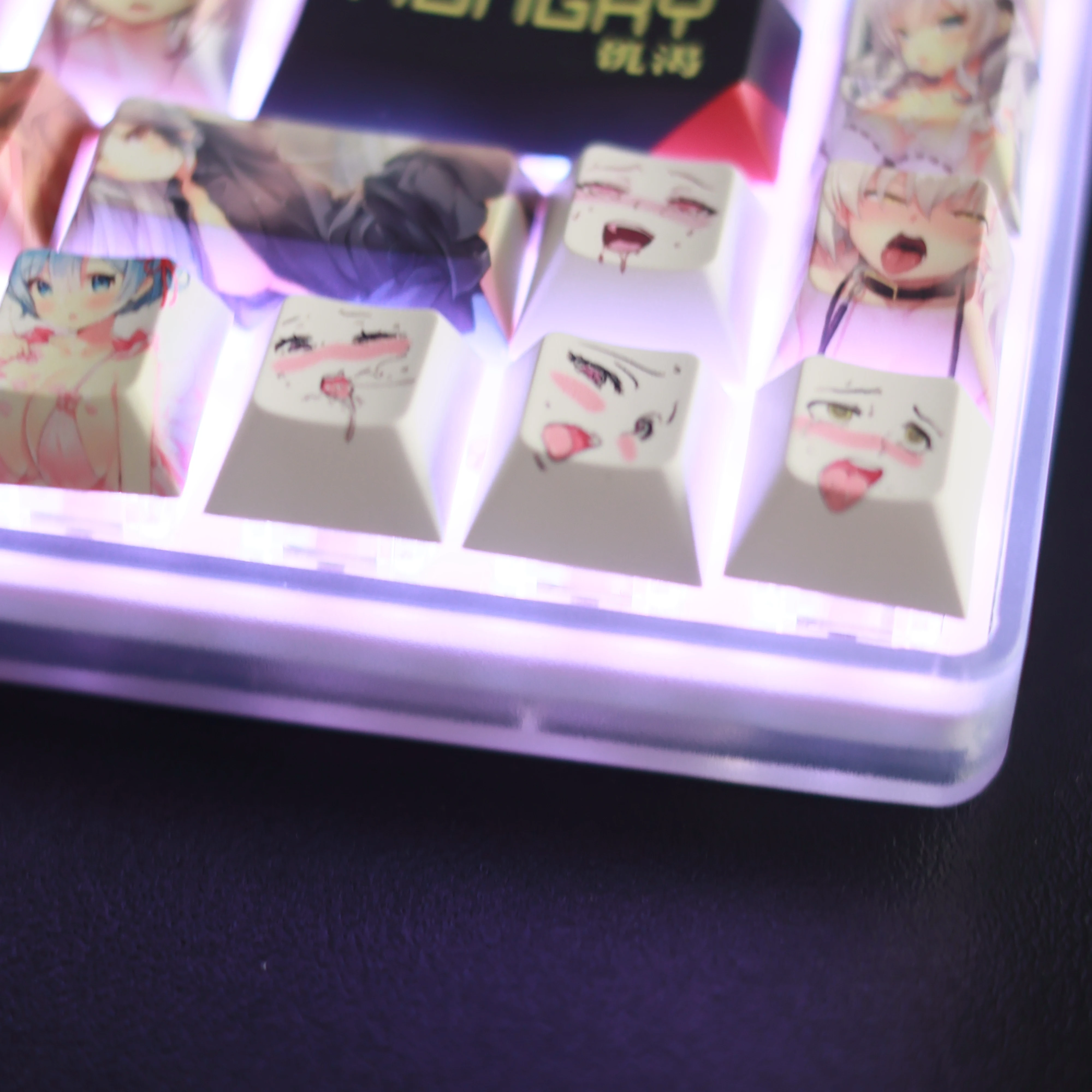 Anime 124 keys Keycaps Japan PBT Sublimation Chreey Hight Keycap for Mechanical Keyboard Cherry Gateron Kailh Switch