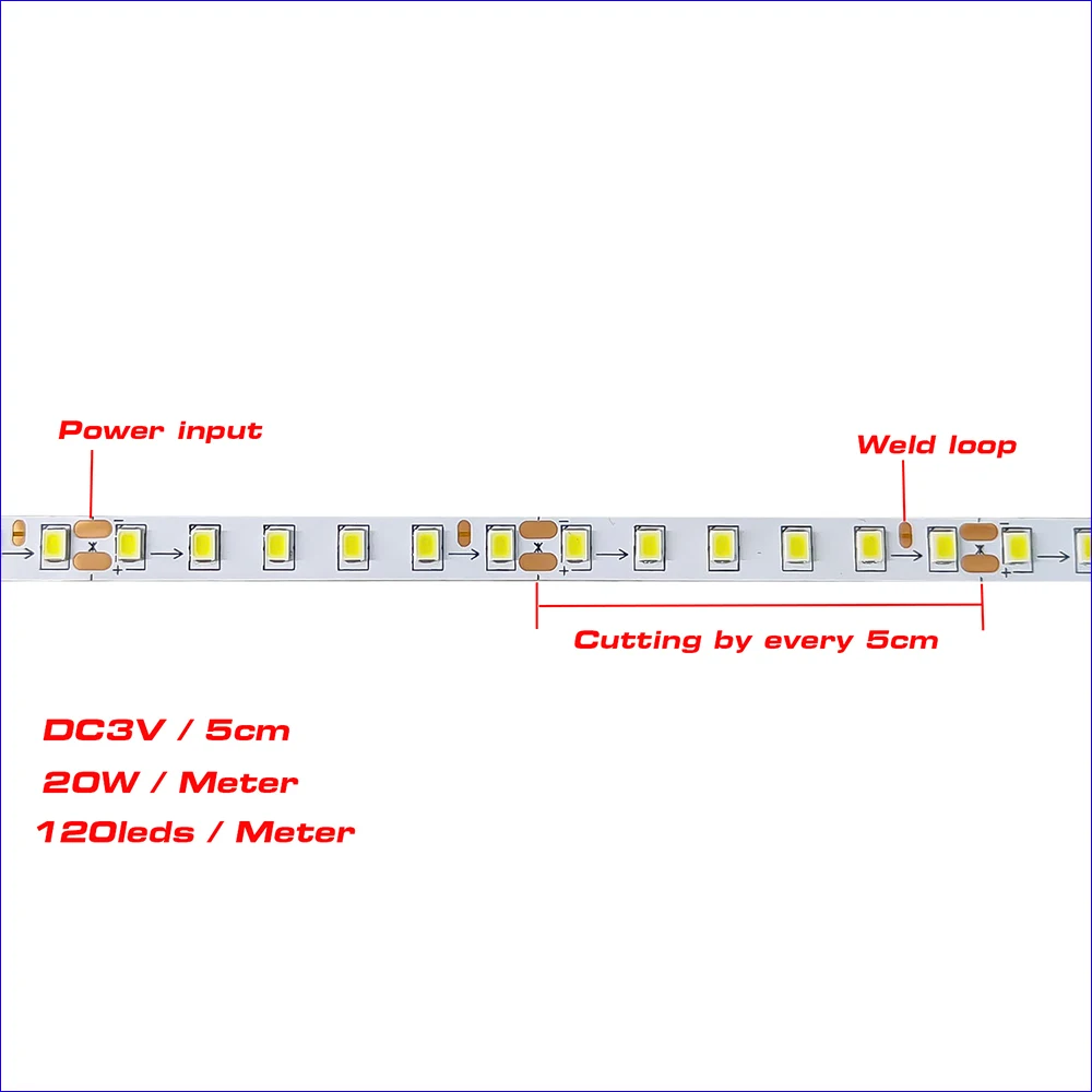 Imagem -03 - Sanan Chip Led Strip Metros Corrente Constante 2835 6b10c 120d 3000k 4000k 6500k Trabalhar com Led Driver