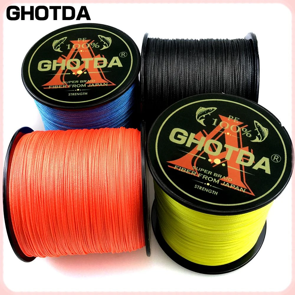 Braided Fishing Line X4 X8 100M Super Strong 10~80LB Multifilament Japanese PE Wire for Ocean Rock/Beach Fishing Accessories