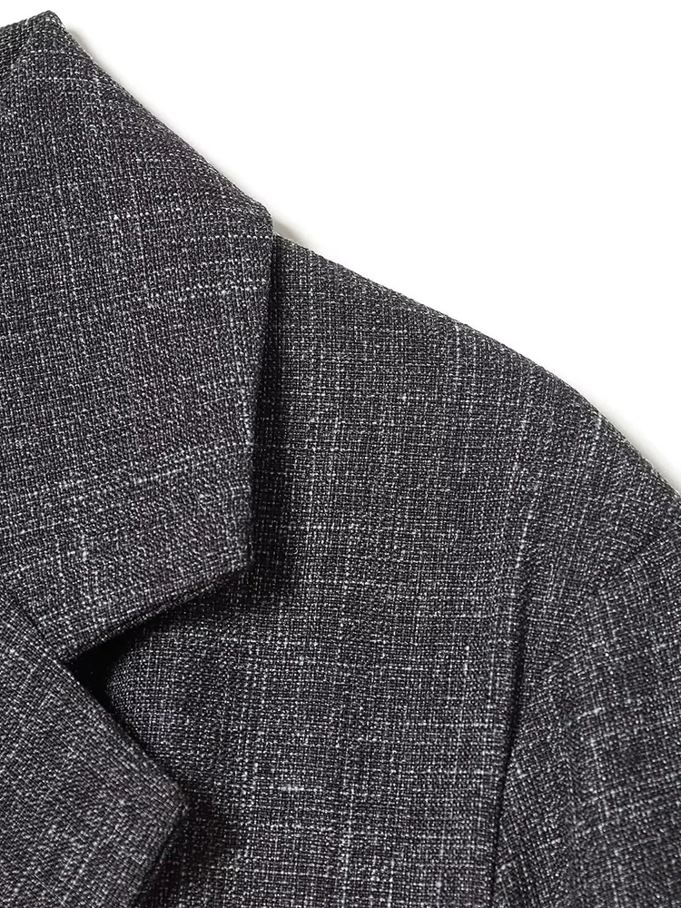 European-style new women's fashion, versatile, elegant, simple solid color straight-cut long-sleeved suit jacket