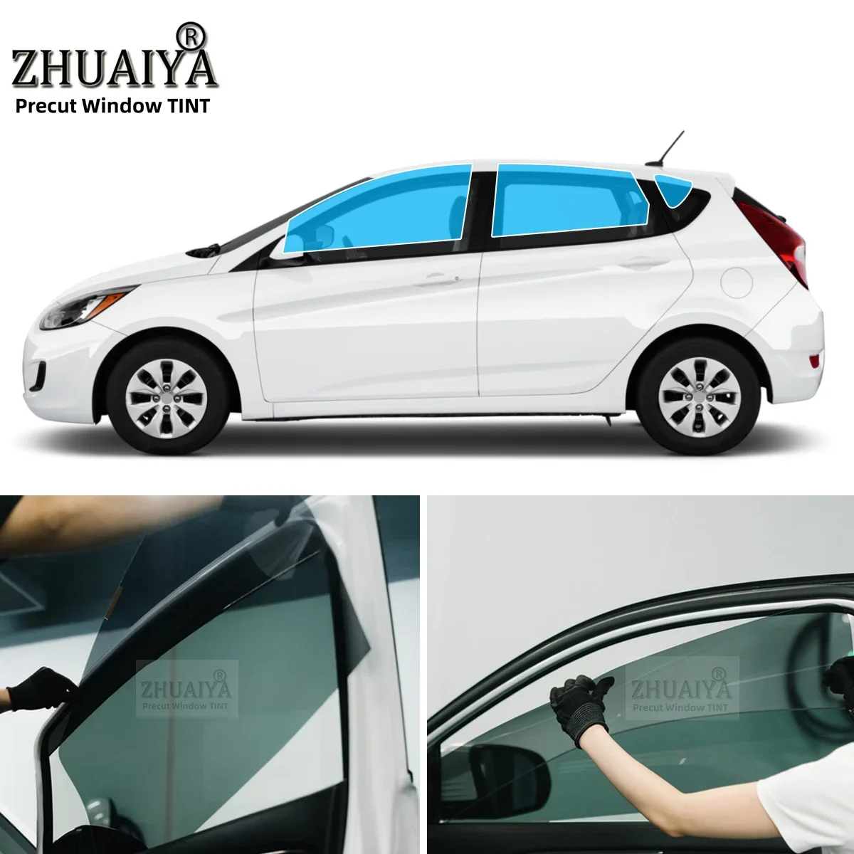 Precut Car Removable Window Tint Film Front Two Door Windows Tint For HYUNDAI Accent 4 DR HATCH 2012-2017