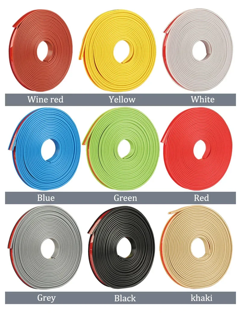 9-40 مللي متر الأثاث حافة النطاقات ذاتية اللصق مرنة على شكل حرف U لوحة خشبية حافة حامي TPE شريط مشبك ناعم