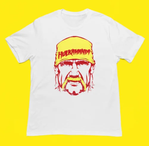 Big Face Hulkamania WWF WCW Vintage Bella Premium Blend T-Shirt