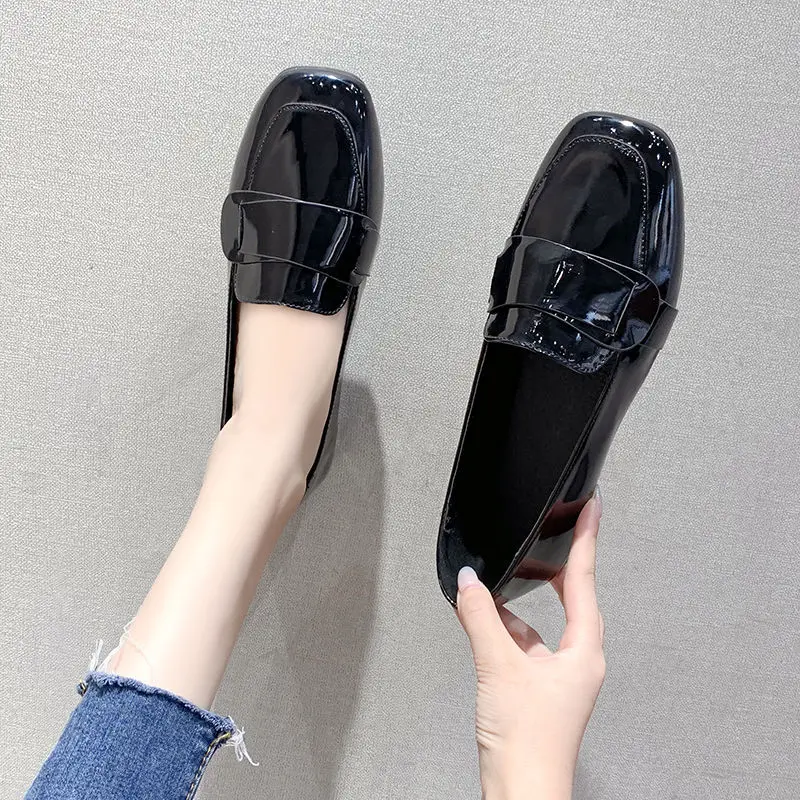 Shoes for Women Loafers Woman Flats Office Round Toe Slip-on Stylish Elegant and Fashionable Sale A Offer Chic Korean Style 39 L