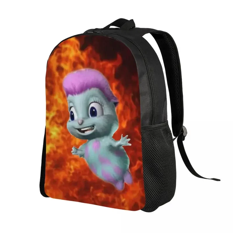 Bibble In Fire Backpacks for Women Men Waterproof College School Funny Cartoon Bag Printing Bookbag