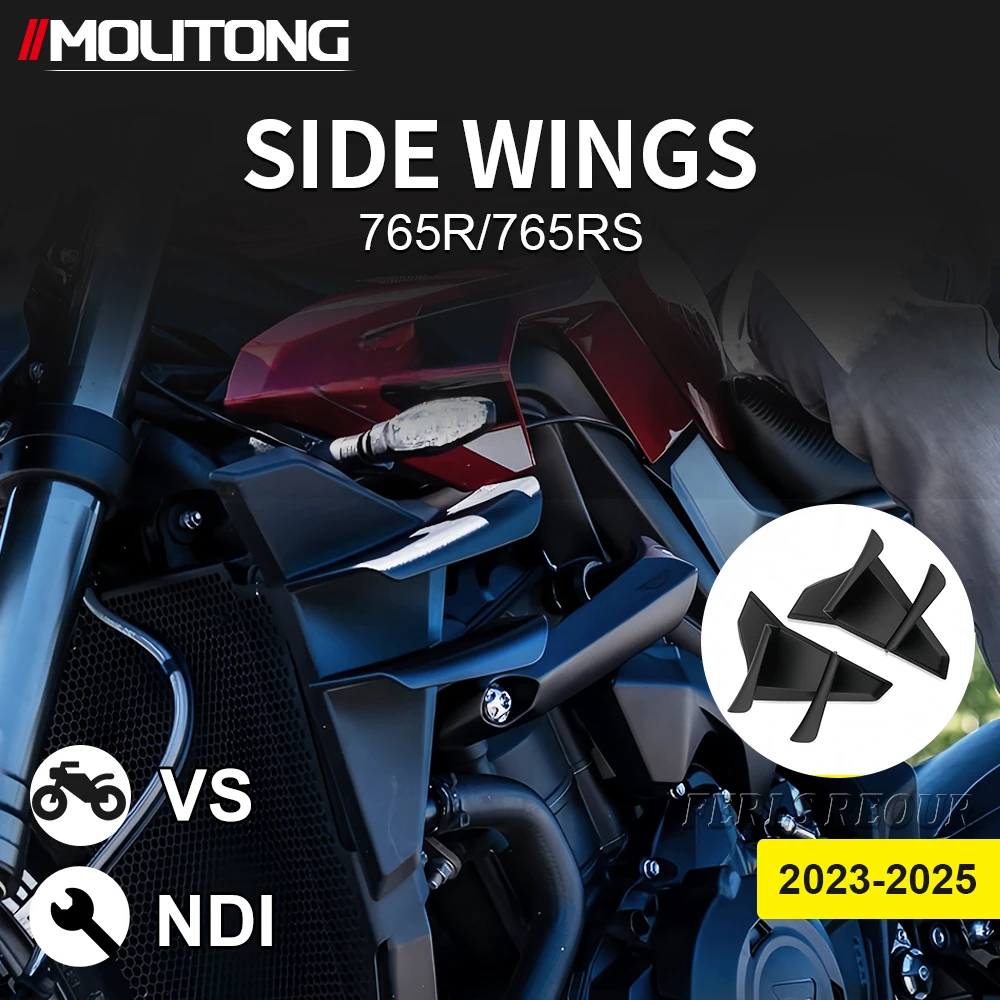 

For Street Triple 765 R RS 2023 2024 2025 Front spoiler Lower spoiler flank 765R 765RS Side Wing Side spoiler FRONTAL SPOILERS