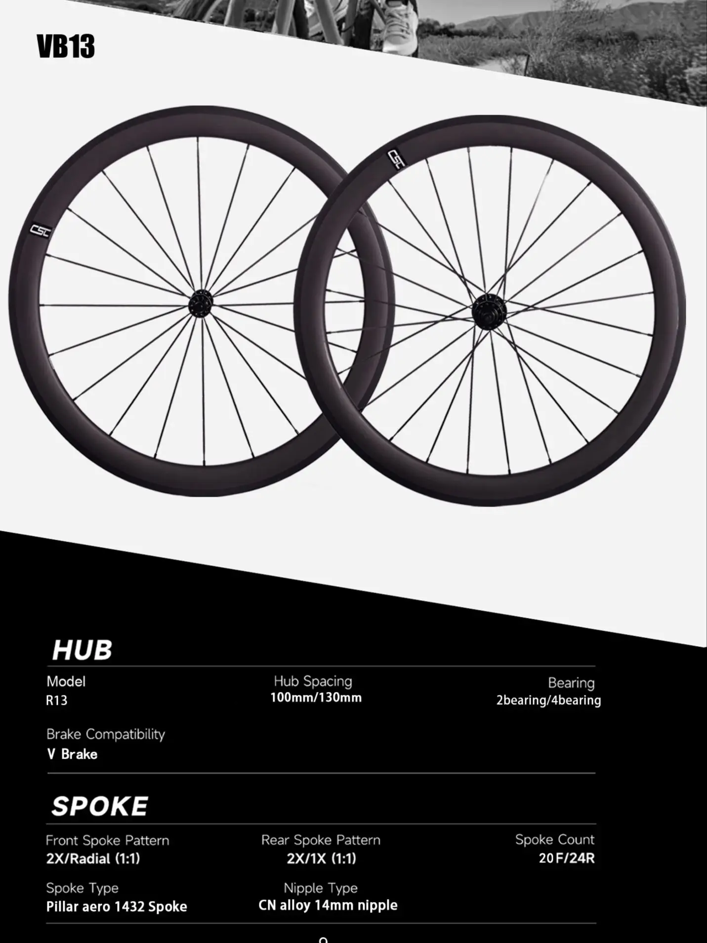 CSC 700C Rennrad-Carbonlaufräder Clincher Tubeless V-Brake T1000 Toray Carbon-Laufradsatz 38mm 50mm 60mm R13 Nabe Fahrrad Rennrad – Detail 2