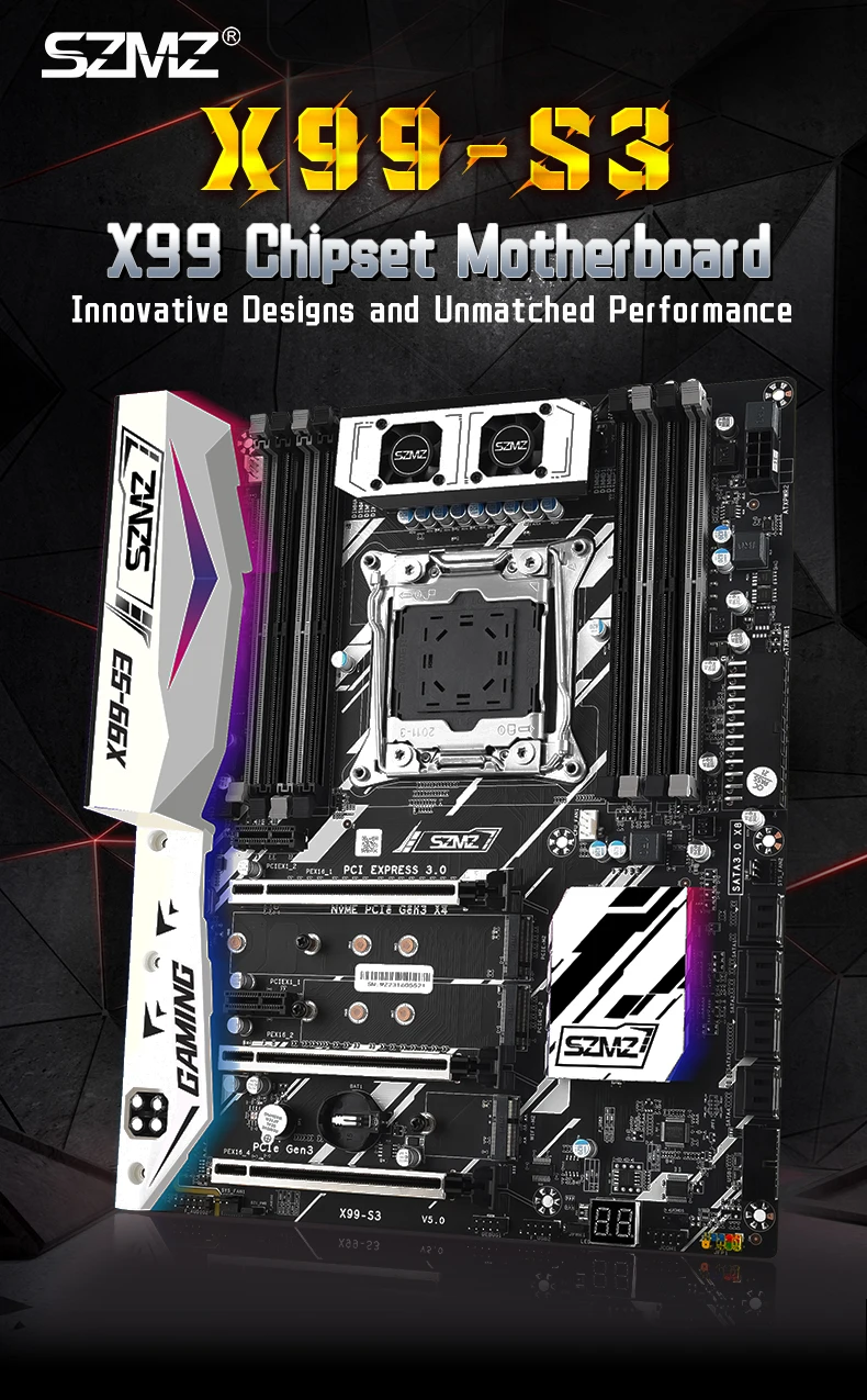 SZMZ X99 S3 Motherboard Set with xeon e5 2666 V3 CPU and 16GB DDR4