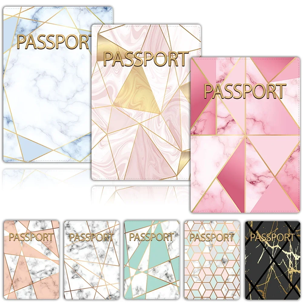 

Passport Sleeve Travel Credit ID Holder Secure Cover Portable Multi-function Storage Cover Shape Series Pu Leather Passport Case