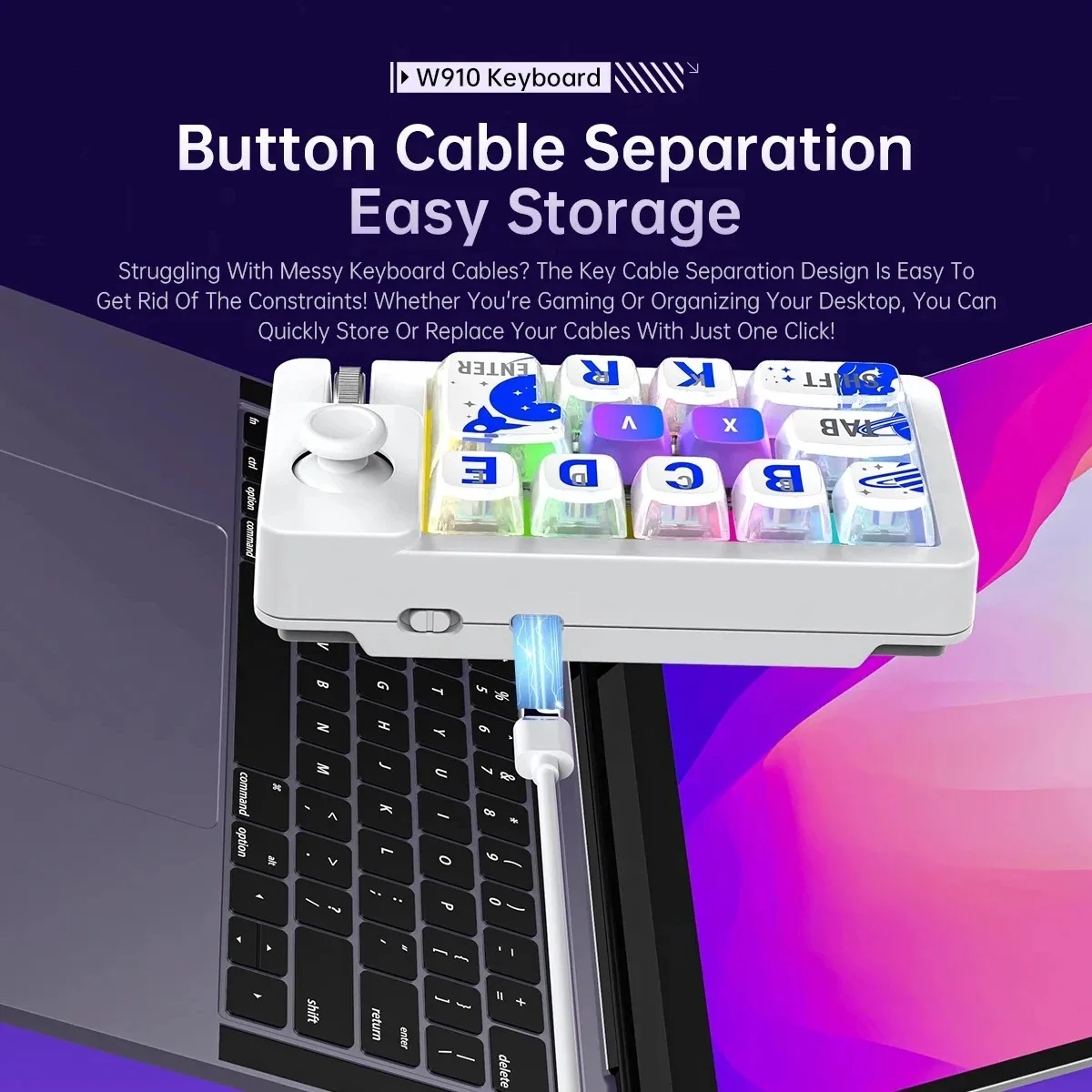 Tastiera meccanica macro programmabile a 12 tasti Tastiera wireless Bluetooth tri-modale Mini tastiera da gioco con luce RGB per PC portatile