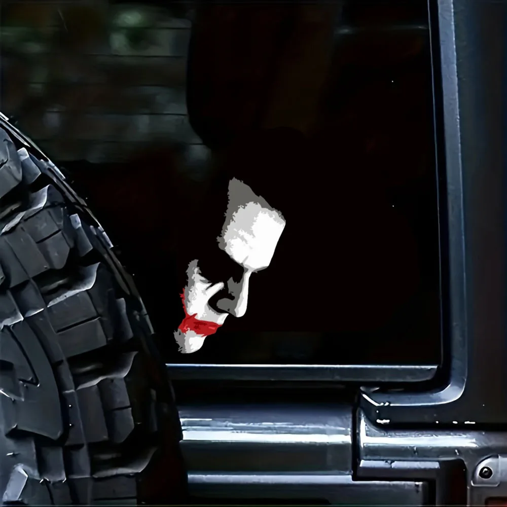 1 szt. DC Joker Heath Ledger boczna twarz korpus szklany tramwaj komputerowy naklejka na walizkę na kółkach