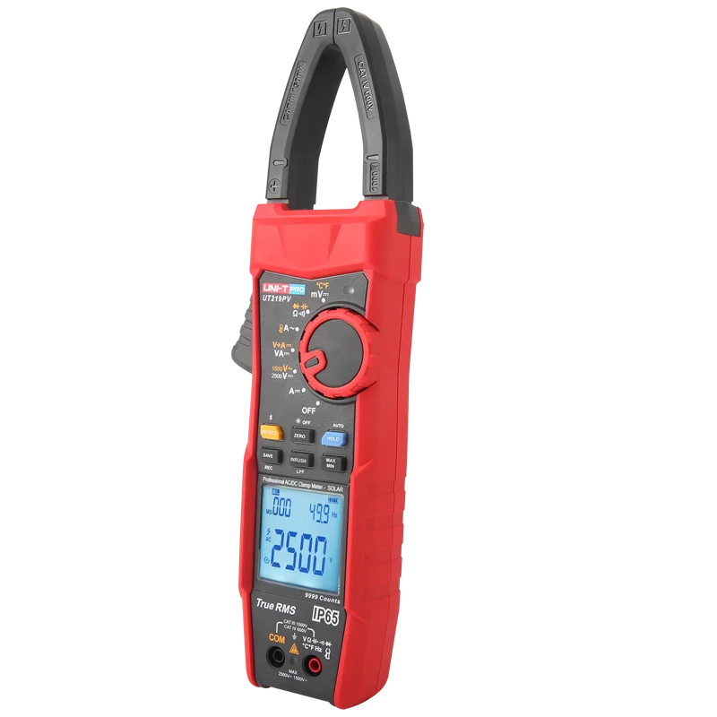 UNI-T UT219PV Clamp Meter AC DC Pliers Ammeter Voltmeter 1000A 1500V 2500V PEAK LPF Measure Digital BLE Multimeter Solar Tester