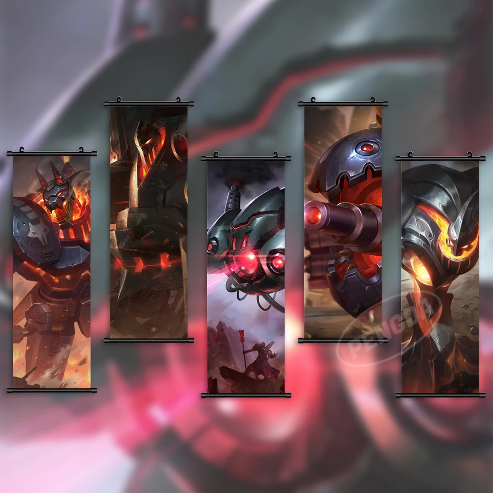 

Canvas Print League Of Legends Wall Art Urgot Modern Home Decor Game Hanging Painting Yasuo Scroll Pictures Bedside Background