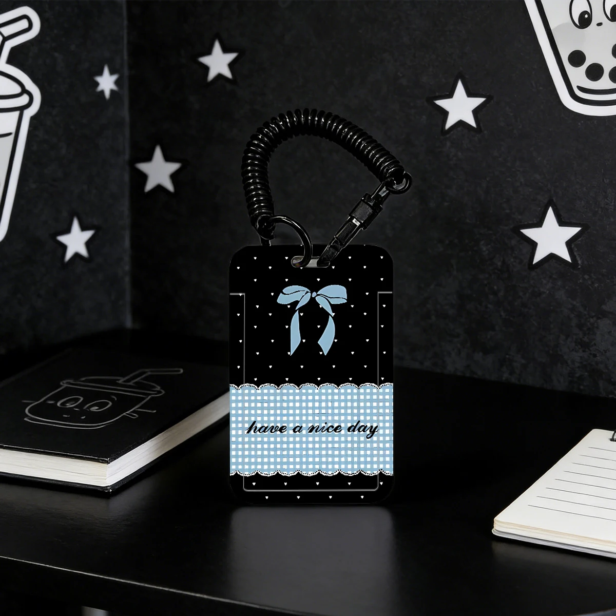 Card Holder for Pendant Keychain Student Bus/Meal Card Protection Case Credential Badge Holder Kpop Photocard Holder