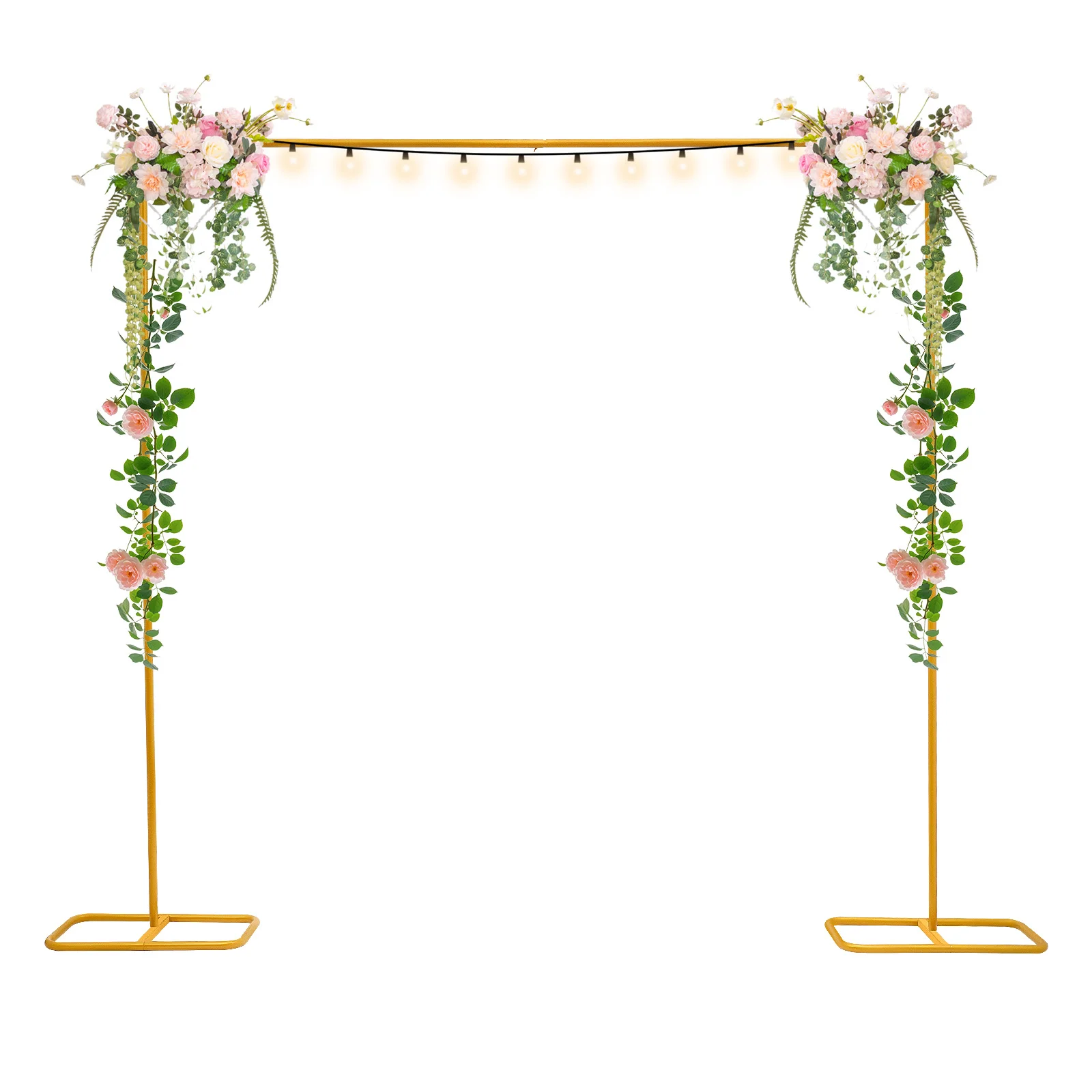 

2*2.1m Square Metal Flower Balloon Frame Garden Arch Stand Weddings Party Arch Holder Event Decoration Stage Props Load 5kg