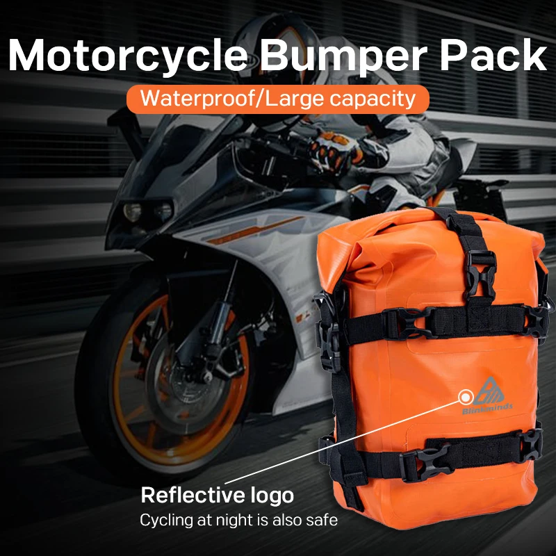 

Motorcycle PVC Waterproof Guard Bar Bag Portable Large-Capacity Wear-Resistant Passage Bag Bumper Repair Tool Storage Bag