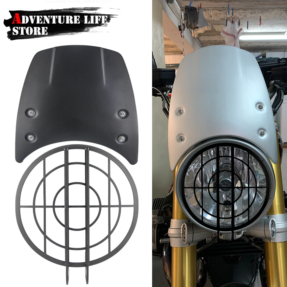 Motorcycle Headlight Cover Windshield Windscreen For BMW R NINE T RNINET Racer Pure Urban Scrambler Head Light Grille Protector