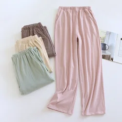 Autumn Winter Sleeping Pant Women's Add Velvet Thick Pajama Pants Loose Casual Home Wear Warm Pyjama Trousers Female Pantalon