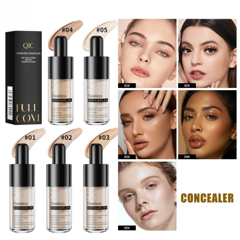 

New Mini Bottle Concealer Liquid Covers Tattoos, Acne Scars, Dark Circles, and Freckles Foundation & Contouring Liquid