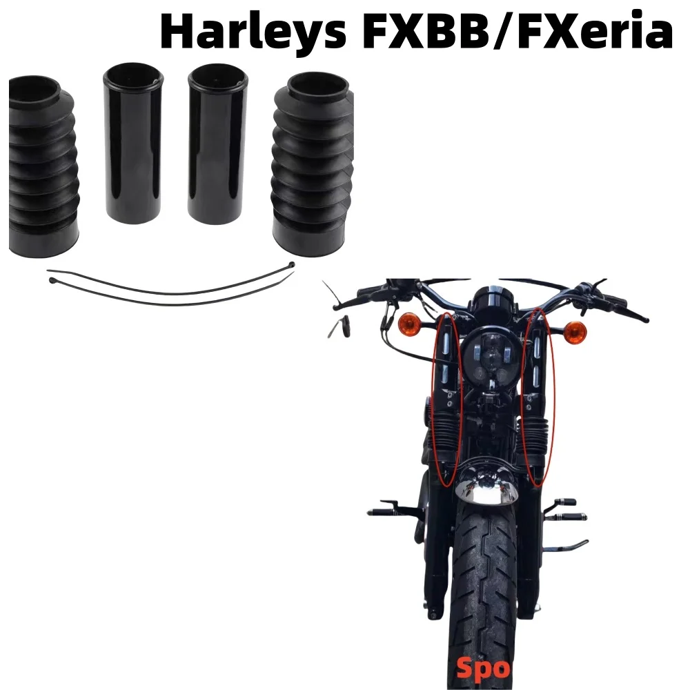 

Couvercle noir pour fourche avant de moto en acier, accessoires Harleys FXBB/FXeria