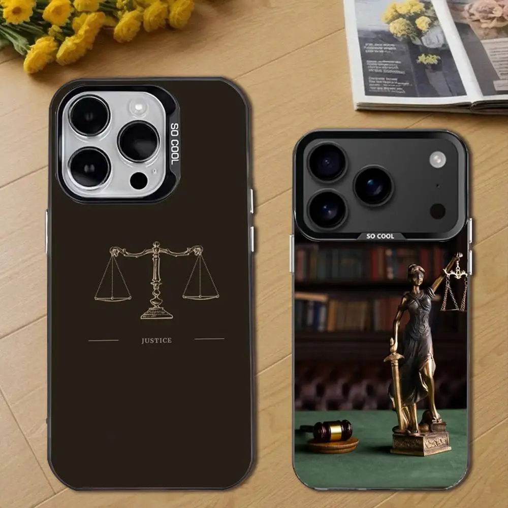 

Law Lawyer Judge Justice Phone Case For iPhone 17,16,15,14,13,12,11,Pro,Max,Plus,E,Air,Mini Black Tpu Cover
