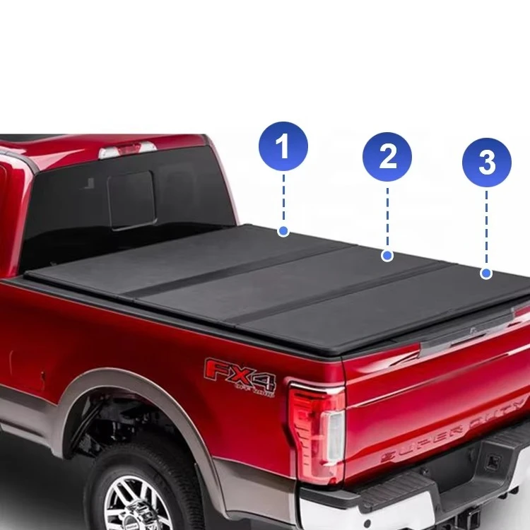

High Quality 4x4 Pickup Truck Tonneau Bed Cover Hard Tri-fold Cover for Triton L200 2024
