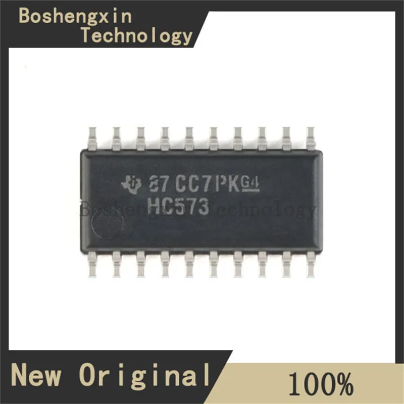 10Pcs SN74HC573NSR is an 8-bit D-type latch with three-state output SOP20  SN74HC573NSR