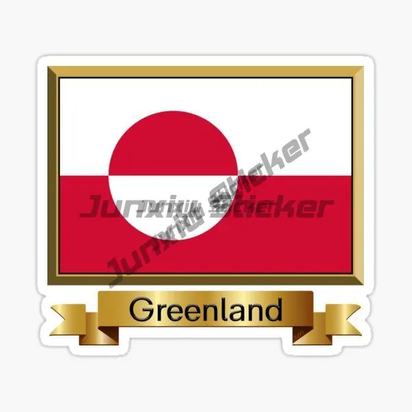 GREENLAND Map Car Sticker Laptop Room Background Decor Vinyl Self-adhesive Decor Decal