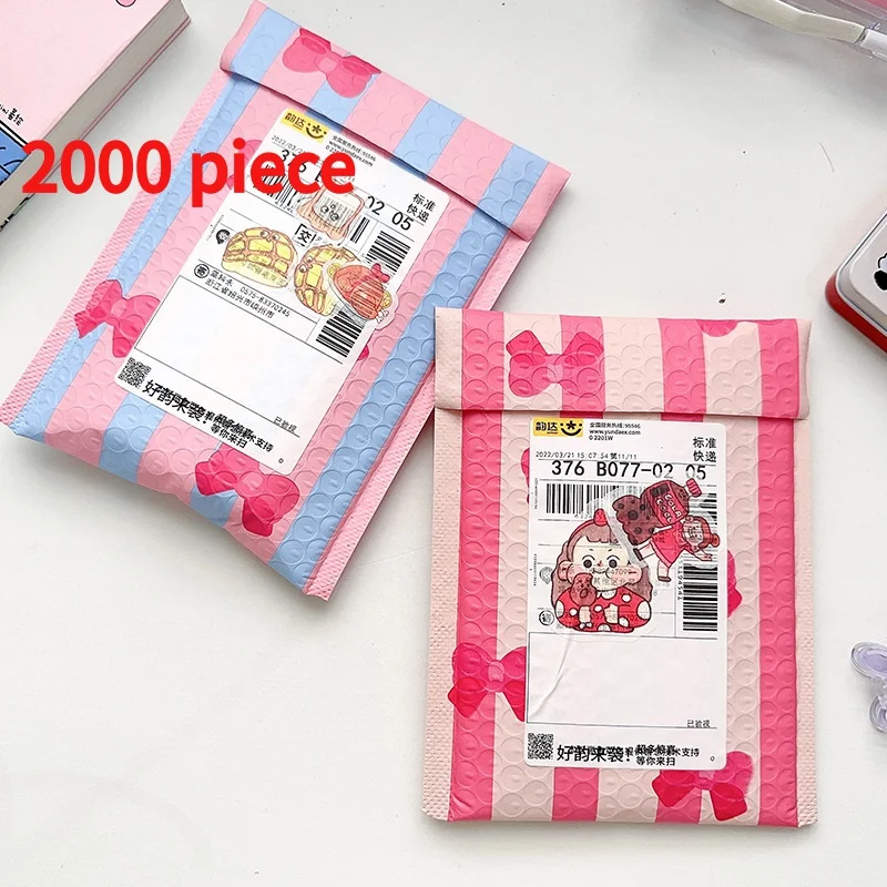 20 00piece.Custom.Custom Cute Bow Printed Poly Bubble Mailers Design Padded Envelopes Mailing Bags Gifts