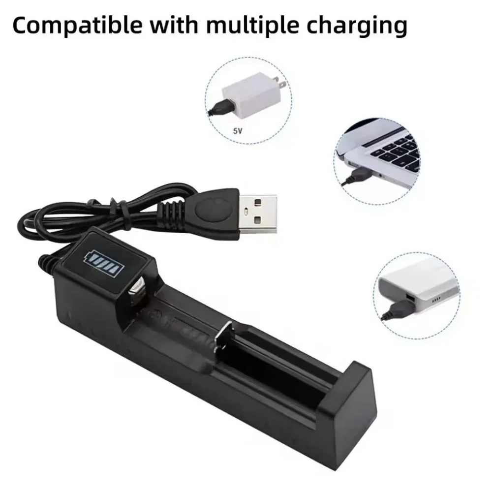 18650 Battery Charger 1-4 Slots Dual 18650 Charging 3.7V Rechargeable Lithium Battery USB Charger For 16340 14500 18650 26650 view 4