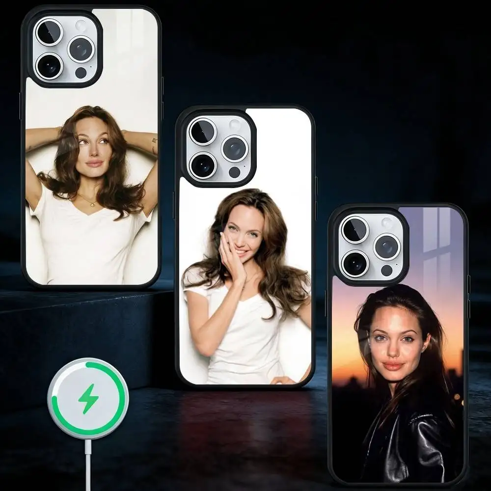 

Movie Star A-Angelinas Jolie Phone Case For iPhone17,16,15,14,13 Plus,Pro Max Magnetic For Magsafe Wireless Charging