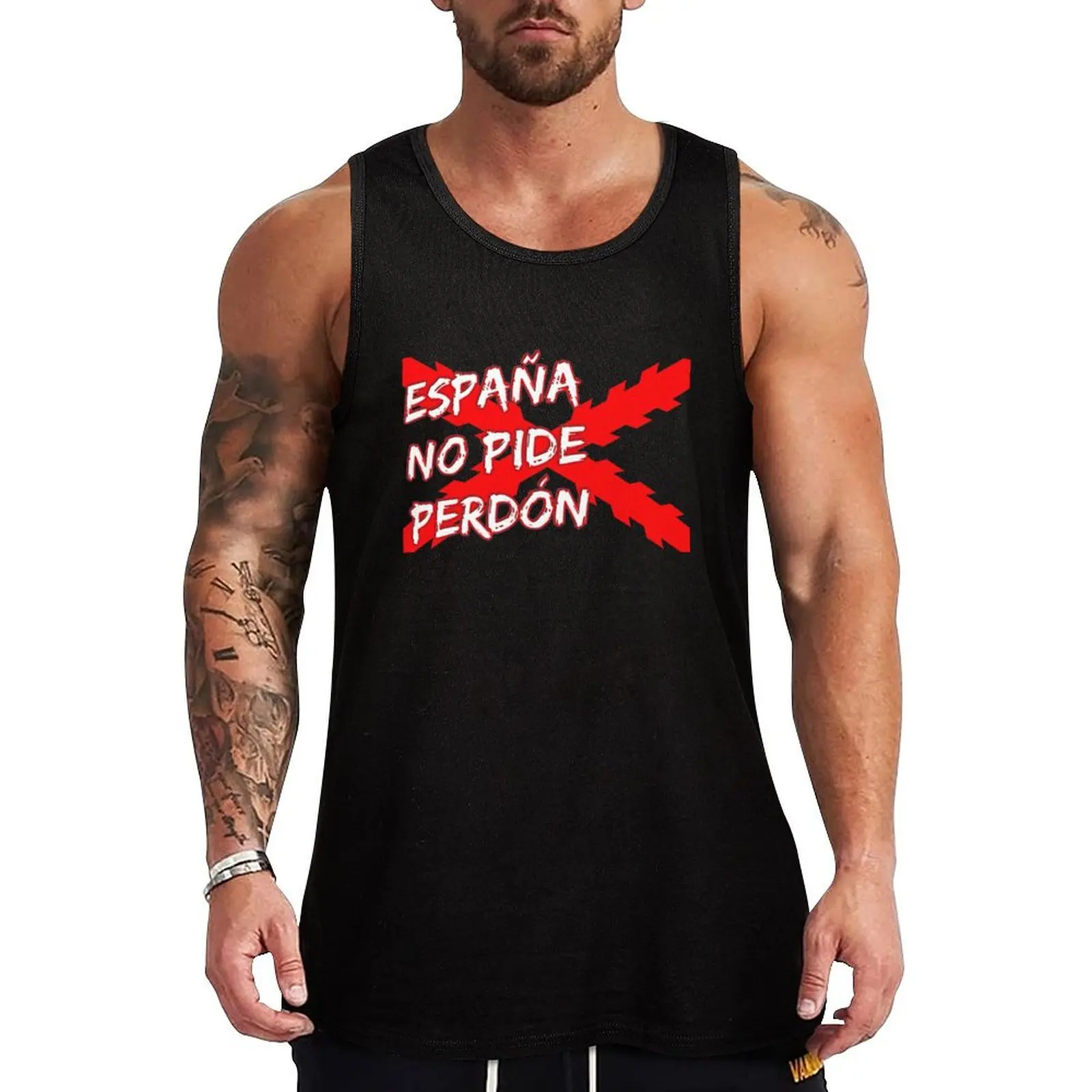 

Spain Tank Top Men's clothing brands sports t-shirts for men T-shirt male gym clothing
