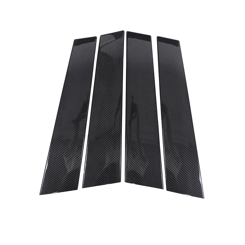 For BMW 5 Series G60 2023+ Car center pillar decorative panel sticker Real carbon fiber Auto Accessories 4 Pcs