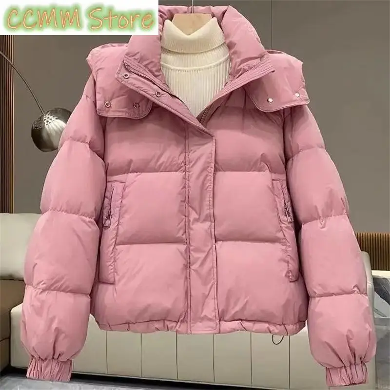 Cotton-Padded Coat Ladies New Autumn Winter Korean Down Jacket Women's Parkas Short Bread Outerwear Hooded Cotton Jackets