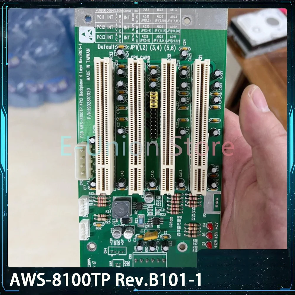AWS-8100TP Rev.B101-1 4-slot PCI Industrial Control Baseplate