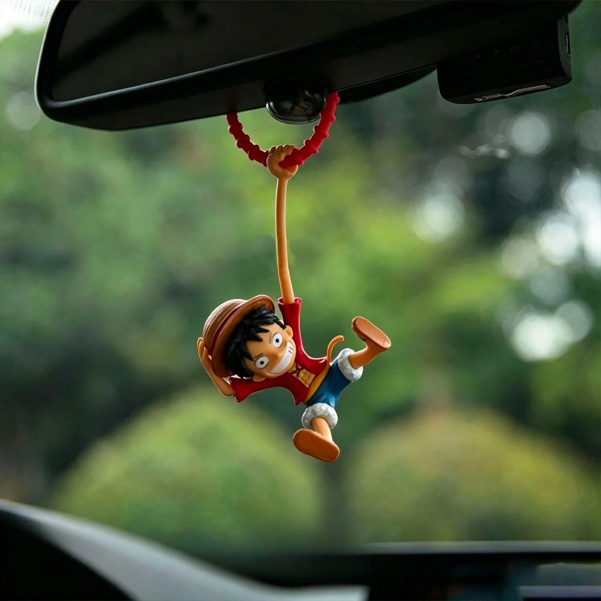 One Piece Luffy Auto-Harzanhänger Anime Kreativer Auto-Rückspiegel-Dekoranhänger Cartoon Auto-Innenausstattung Zubehör – Detail 3
