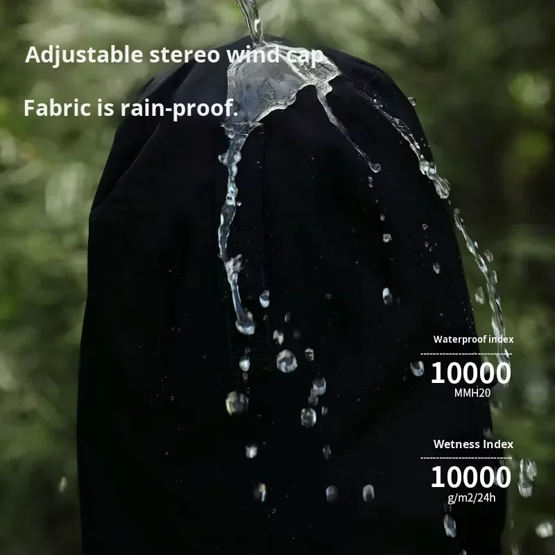 سترة مطر عصرية فاخرة مقاومة للماء والرياح للجنسين - نمط سترة صلبة للمشي لمسافات طويلة وتسلق الجبال في الهواء الطلق