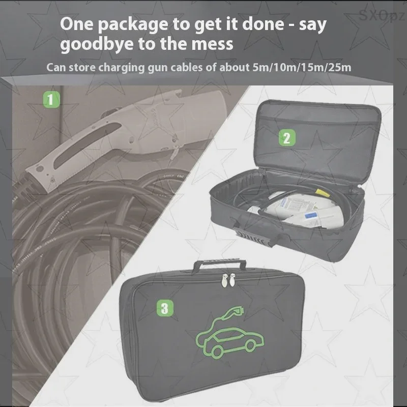 Electric Car Charger Plugs Storage Tote Bag EV Car Charging Cable Sockets Portable Waterproof Fire Retardant Equipment Container